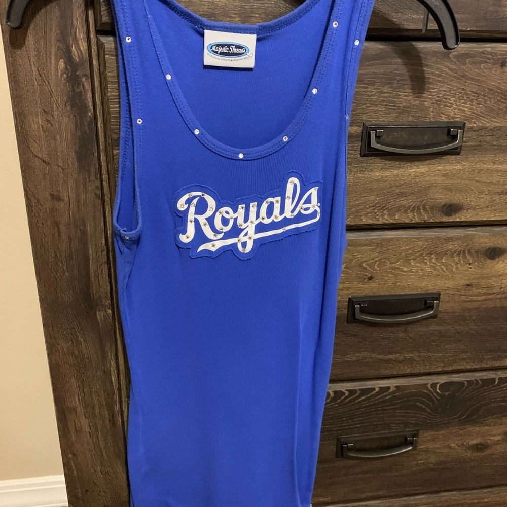 Kansas City Royals tank with Swarovski crystals